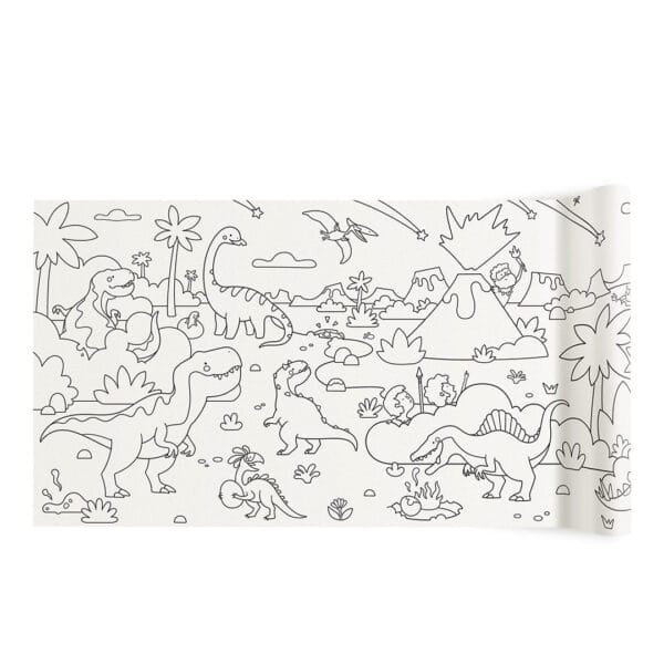 Klistret fargeleggingsrull Fantastiske dinosaurer