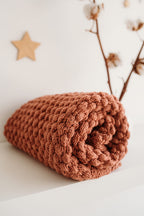 Merinoullteppe «Caramel Warmth»