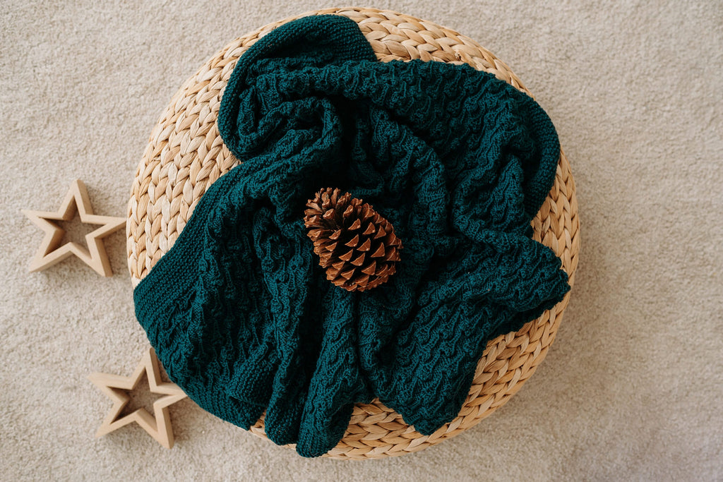 Merinoullteppe «Forest Green»
