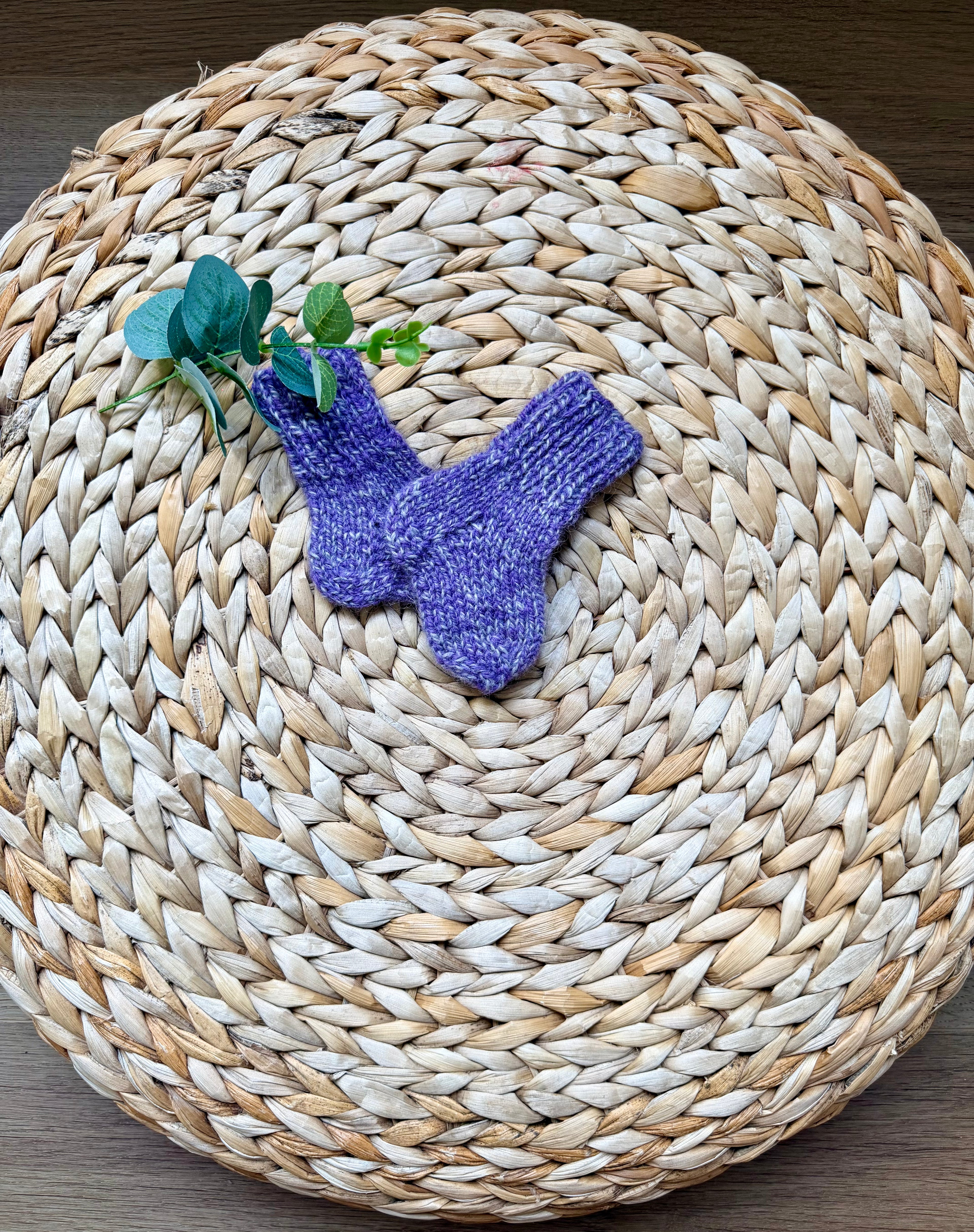 Wool Baby Socks "Purple Dream"