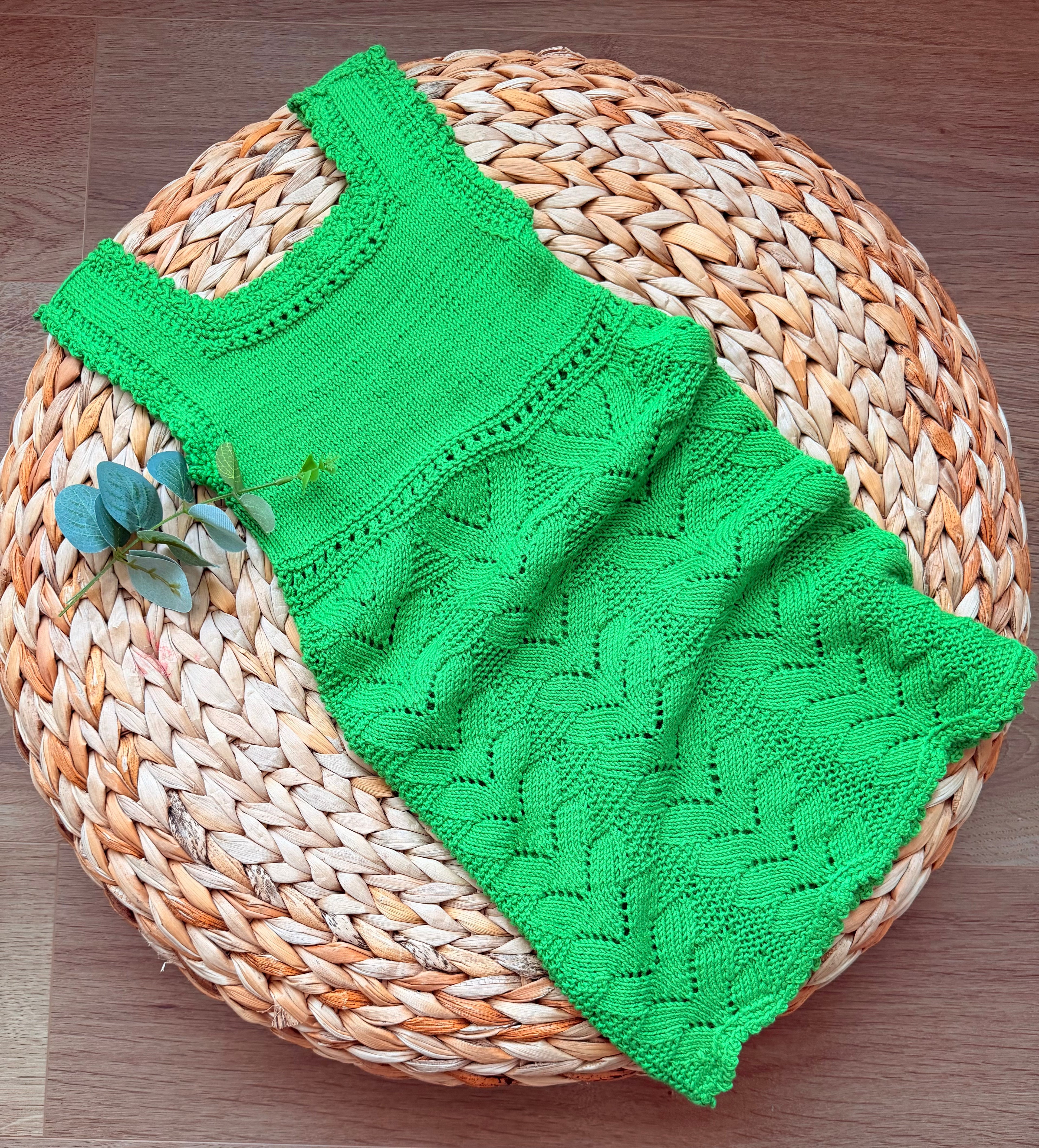 Medvilninis sarafanas „Vasaros žaluma“