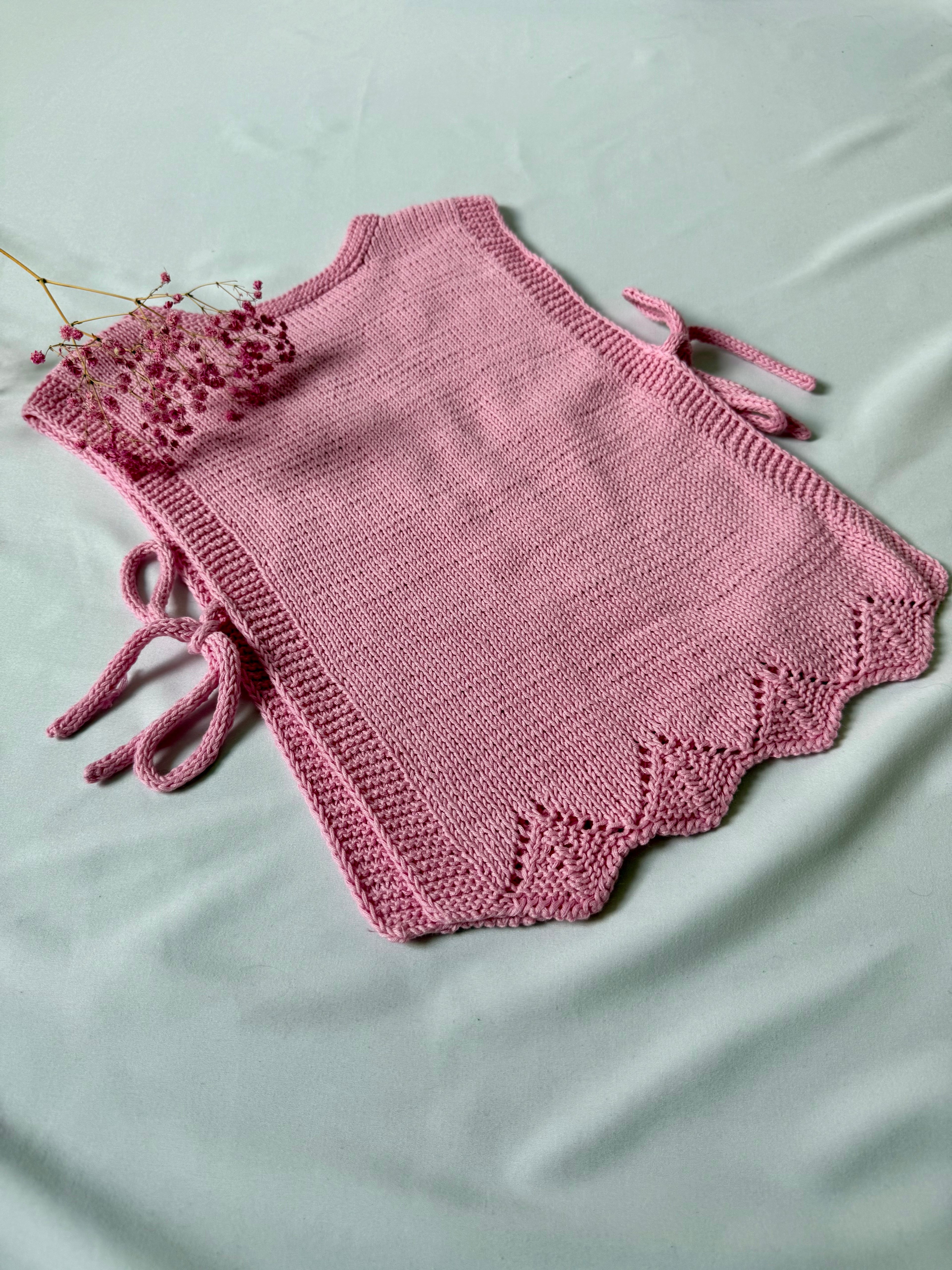 Håndlaget vest «Rosa sky»