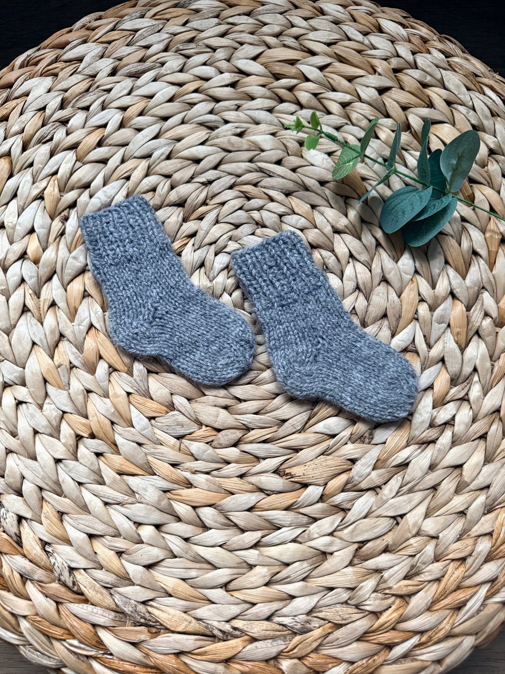 Handmade knitted socks (wool, nylon)