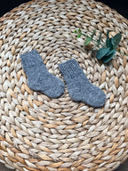 Handmade knitted socks (wool, nylon)