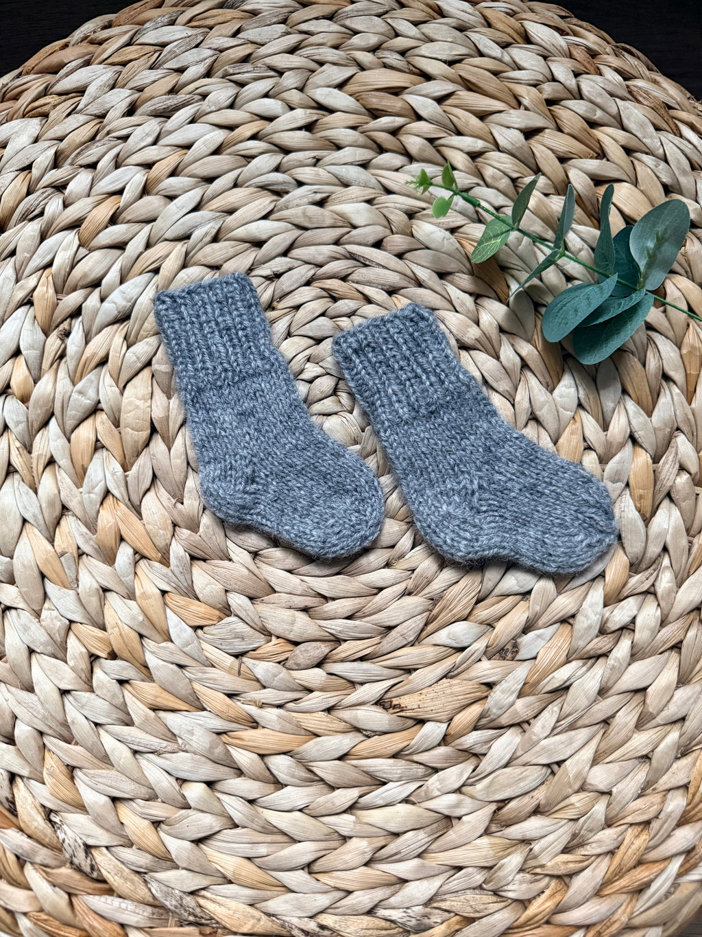 Handmade knitted socks (wool, nylon)